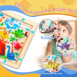 Montessori Toys for 3 Year Old Boys Maze Wooden Toys for 3 4 5 6 7 Year Old Boys Girls Magnetic Color and Number Maze Fine Motor Skills Toys for Toddlers Color Sorting Toys Gifts Educational Toys