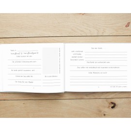 heeaven Gästebuch Hochzeit mit Fragen zum Ausfüllen | DIN A5 quer | Hardcover | 50 Doppelseiten | Geschenk zur Hochzeit