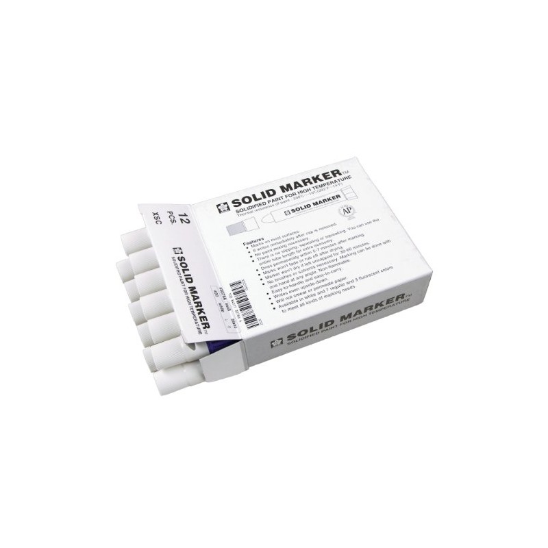 Sakura Solidified Paint Solid Marker, White (Box of 12),XSC-50