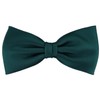TigerTie Pre-tied Satin Bow Tie - Plain Colour + Gift