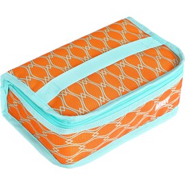 MIER Small Lunch Box Bag Food Storage Cooler Bags Insulated Travel Kit for Women and Men, Orange