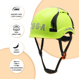 LOHASWORK Hard Hat, Construction Safety Helmet, Hard Hat with Chin Strap, Cascos De Construccion, Hard Hats Construction OSHA Approved, Forestry Aborist Work Helmets for Men Women (Green)