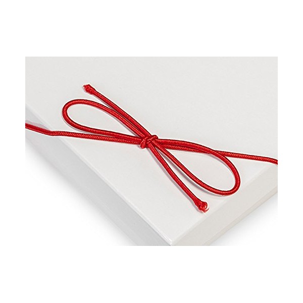 Pack Of 50, 10" Matte Red Stretch Cord Loops W/Pre-Tied