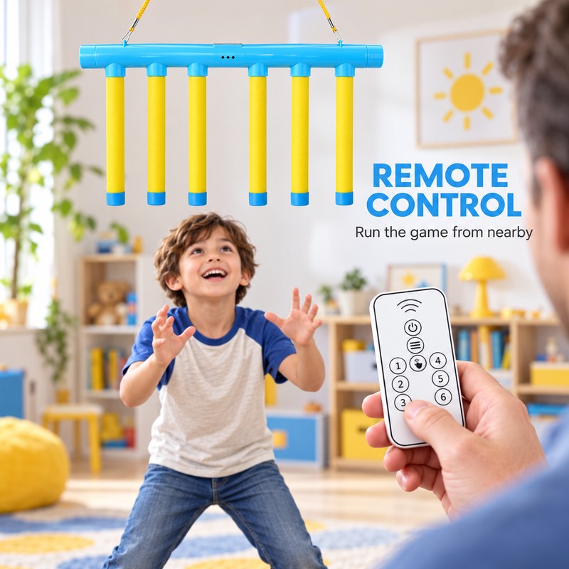 6-Stick Falling Sticks Reflex Challenge Game with Remote Control, 3-Speed