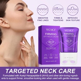 Crema Reafirmante Para Cuello Ah-8, En Roll-On, Para Reafirmar Y Tensar El Cuello. Tratamiento Antiedad Para Cuello Y Escote, Piel Flácida Y Arrugada. Perfecta Para Mujeres Y Hombres. 118