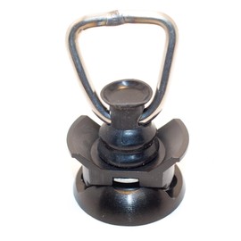 Gubar-Tech Set of 4 Black 8 Pieces 4 x Single Fitting for Airline Rails + 4 x Round Plate Black (O-Black)