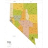 Nevada ZIP Code Map with Counties - Standard - 36"