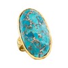 Ross-Simons Mosaic Turquoise Ring in 18kt Gold Over Sterling. Size