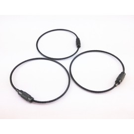 yueton 20pcs Stainless Steel Wire Keychain Cable Key Ring (Gun Black)