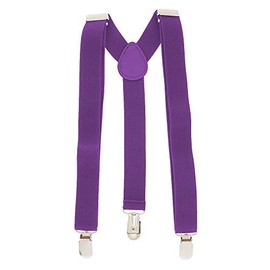 Coloured Adults Adjustable Braces Purple - One Size