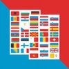 PAPERZIP - Flags of Europe – 48 Stickers for Business,