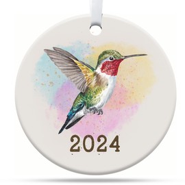 Hummingbird Christmas Ornament - Ceramic Ornament for Tree
