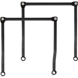 Universal Side Bag Support Motorcycle Accessories Modified Metal Plated Side Bag Rack Strong 2 Pairs Set (Matte Black)