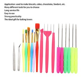 17 Uds.Aguja para Trazar Pasteles, Herramienta de Modelado de Azúcar, Aguja para Pasteles, Pin de Crema para Galletas, Duradero Y Conveniente para la Decoración de Galletas