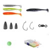 FOLANDO 68pcs Fishing Soft Lures kit, Fishing Weights Jig Heads