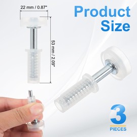 PATIKIL Bifold Door Hardware, 2Pcs 0.9 Inch Bi-Fold Door Top Guide Wheel Roller Bifold Closet Door Hardware Repair Part Kit for Folding Closet Sliding Door, White