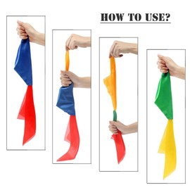 Xfunjoin Color-Changing Magic Scarves, 2-Pack, 11.8 Inch