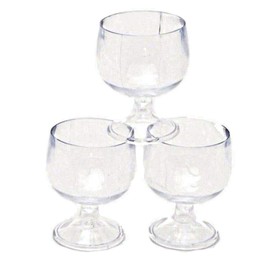 12 Mini Plastic Brandy Glasses Wedding Favor Clear