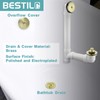 BESTILL Bathtub Drain Kit and Overflow Faceplate, Brushed Gold