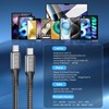 Thunderbolt 4 Cable 3.3FT 240W USB4 Cable Supports 40Gbps High-Speed