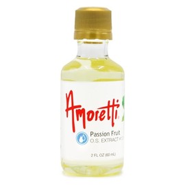 Amoretti - Passion Fruit Extract Oil Soluble 2 oz - Highly Concentrated & Perfect For Pastry or Savory applications, Preservative Free, Vegan, Kosher Pareve, TTB Approved, Non-GMO