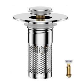 ​Bathroom Sink Drain Strainer,Universal Pop-Up Sink Stopper Hair Catcher, Anti-Clog Stainless Steel Drain Filter Basket, Removable Sink Drain for Bathroom Sink Stopper Replacement
