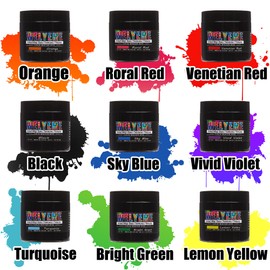 WELYEME Tie Dye Powder Bulk, 9 Pack Fabric Dye Set for Clothes, Cold Water Tie-Dye Kit