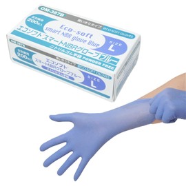 Okamoto OM-387BL Eco Soft Nitrile Blue L 200 Sheets