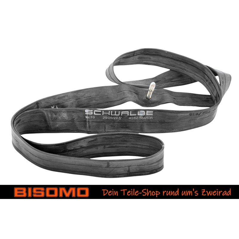 Schwalbe Bicycle Inner Tube No. 19, 27.5/28/29 Inch ETRTO 40/62-584/635