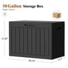 Outdoor Deck Storage Box, 50 Gallon Deck Box,Lockable Patio Storage