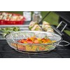 TableCraft BBQ Stainless Steel Cast Iron 16-Inch Round Grilling Basket,