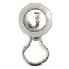 Letter J Floral Monogram Initial Magnetic Metal Eyeglass ID Badge