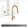 AguaStella AS60BG Brushed Gold Kitchen Sink Faucet with Pull Down