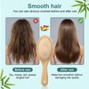 12 Pcs Bamboo Paddle Hair Brush with Steel Bristles for