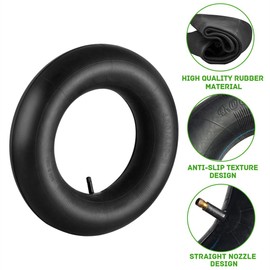 4.80/4.00-8 Wheelbarrow Inner Tube 480/400-8 Replacement Inner Tubes Straight Valve for Hand Trucks Lawn Movers Garden 2 Pcs