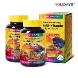 Holidays Multivitamin & Mineral for Women 90 tablets, 2 bottles (6 month supply) / 홀리데이즈 멀티비타민 앤 미네랄 포우먼 90정 2병 (6개월분)