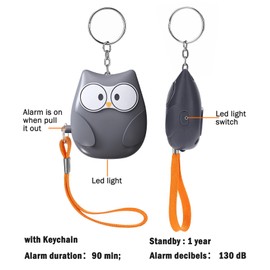 Ceozon Personal Alarms for Women Elderly 130 dB Siren Loud Personal Alarm with Strobe Light Small Personal Safety Alarm for Girls Kids Grey