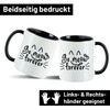 huuraa Coffee Cup Be Meow Forever Katze Gift Cup Black