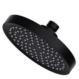 CENOSA Shower Head High Pressure Rain 6 Inch Round Black