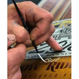 Andrew Mack / Von Dago "Pro-Series" Natural Real Hair - Pro Series #2 PREMIUM DETAIL Artist BRUSH - Pros Know!