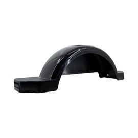 Sturdy Built Black Plastic Single Axle Boat Trailer Fender with Steps 9 in x 40 in x 12 in (26774)