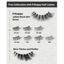 Frihappy Wispy Mink Lashes - Natural False Eyelashes, 5 Pairs with Half Lashes Gift