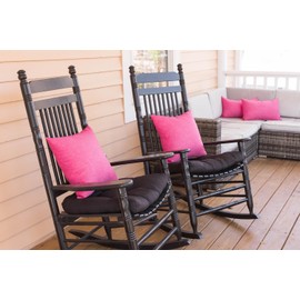 RSH DECOR Indoor Outdoor Set of 2 Tufted Dining Chair Seat Cushions, 16" x 16" x 2", Choose Color (Kiwi Green)