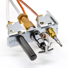 Hipoilk Propane Gas 446-511A Pilot Assembly for Heat-N-Glo, Royal Fireplaces, SRV446-511A Pilot Assembly Gas Fireplace Replacement Parts with Thermocouple, Thermopile and Pilot Tubing