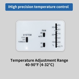 SHISHISHUN RV Thermostat RV Analog Thermostat (Cool Only/Furnace), Replace for Dometic 3106995.032, 12 VDC White