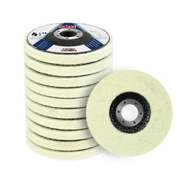 SALI 10 Pack 4.5 Inch Polishing Buffing Wool Discs,Round Wool Felt Disc Wheel Pad for Polishing Cleaning Cutting and Waxing