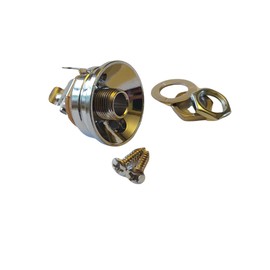 Axegrinderz Chrome Electrosocket Jackplate with Pure Tone Full-contact Output Jack