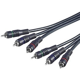 Goobay 33687 RGB/YUV video component cable; 3x RCA - 3 RCA male (YUV/RGB) > 3 RCA male (YUV/RGB)
