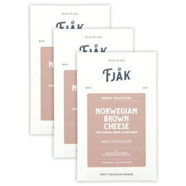 Fjak - Nordic Collection - Norwegian Chocolate Bundles (Brown Cheese Milk Chocolate 45%, 3 Pack)