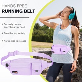 MAXTOP Fanny Packs for Women Fashion Waist Packs Bag with Adjustable Strap and 5 Zipper Pockets Travel Essentials for Travel Walking Running Hiking Cycling Casual
